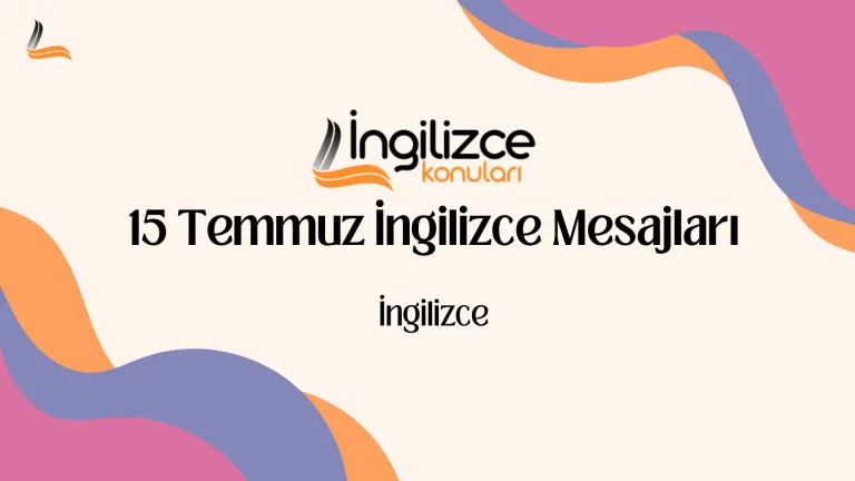 15 Temmuz İngilizce Mesajları